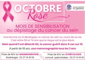 🎀 Le Centre Hospitalier du Quesnoy se mobilise pour Octobre Rose